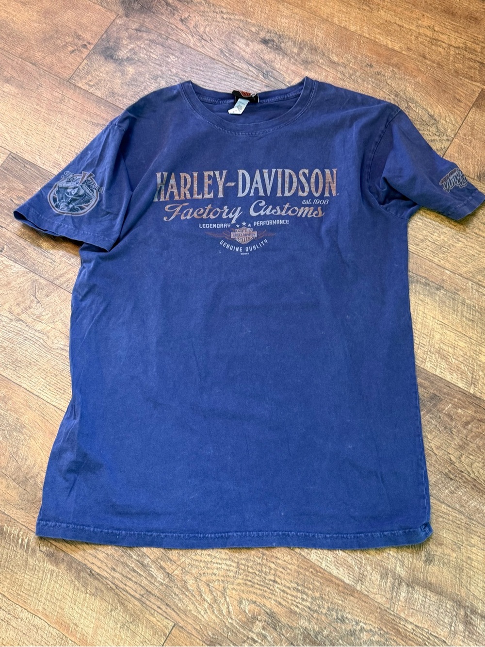Harley-Davidson Navy Blue Factory Customs Short Sleeve Tee